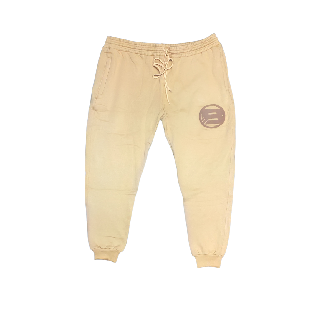 BEIGE SLASH JOGGERS