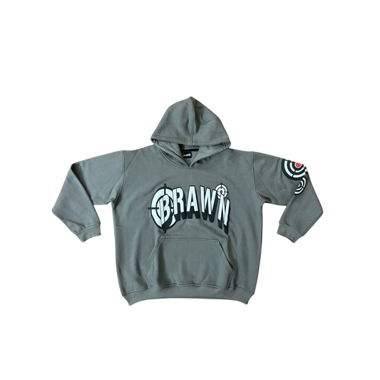 Brawn Bullseye Hoodie in Grey