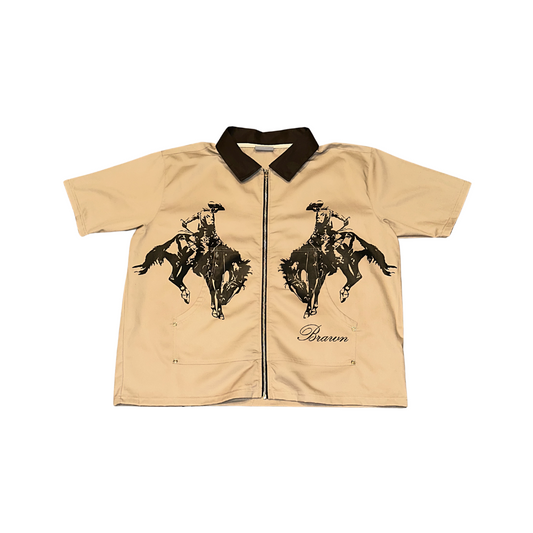 Brwn/Cream- Brawn Cowboy Workshirt